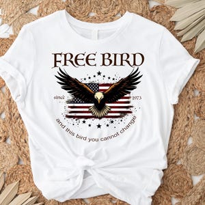 Free Bird T-SHIRT, Old School Band T-shirt, Retro Music Shirt, Rock Band Tee, Oversized Trendy Shirts