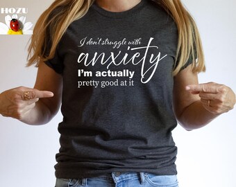 Anxiety  Tshirt, Anxiety on skeleton hand mental health, Anxiety Shirts, Cute Psychology Student Gift, positive Thought tee