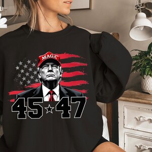 Trump 45- 47 2024 Sweatshirt, Sie haben Trump Sweatshirt verpasst, Attentats-Trumpf-Hoodie-Trumpf-T-Stück, Präsidentschaftswahl