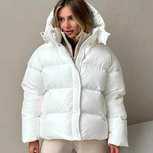 Custom Jacket, Oversize Puffer Coat, Womens Puffer, Long Vintage Jacket, Streetwear, Outerwear, Brown Puffer, Winter Style, High Fashion,Top