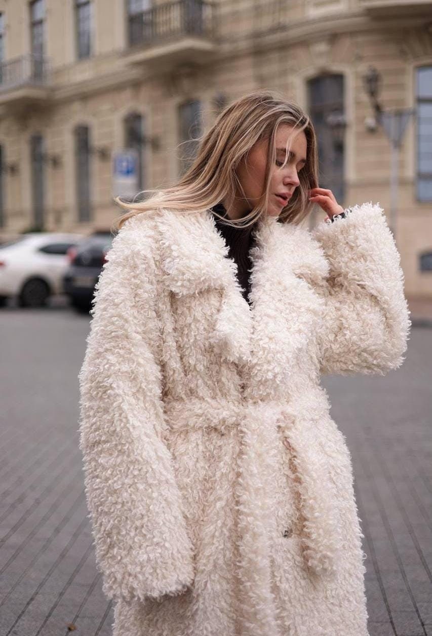 Oversized Faux Fur Coat, Maxi Shaggy Jacket, Rave Festival