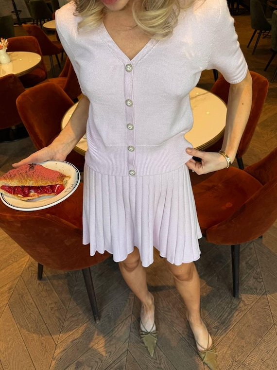 Knitted Viscose Blend Skirt Suit: Capsule Wardrobe, Spring Outfit