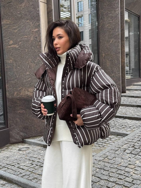 Winter Victorian Style Womens Jacket Vintage Oversize Puffer