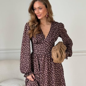 Vestido de novia de gasa, vestido largo de dama de honor marrón, gasa de manga corta, elegante vestido de gasa para fiesta de aniversario, bohemio, vestido de noche