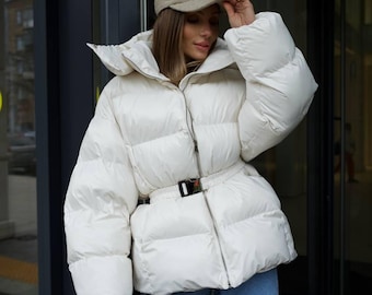 Custom Jacket, Women Long Puffer Coat, Women's Down Jacket, Quilted Puffer Jacket, Oversize Vintage Coat