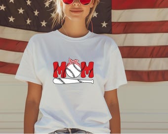 Baseball MOM T-Shirt, Baseball T-Shirt,  Baseball Mom, Gifts for her, Game Day, Gifts for Baseball Girls, Gifts for Wife, Gifts for Moms