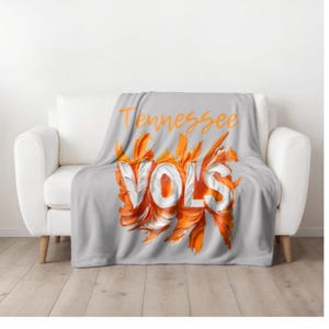 Tennessee VOLS Blanket, VOLS Blanket, Gift for College Student, Game Day Blanket, Tennessee Blanket, Go Vols, UTK Blanket, Gift for Student