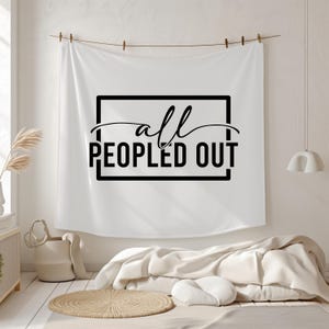 Peopled Out Blanket, Introvert Blanket,Gift for Introverts, Good at Naps,Dad Blanket,Living Room Throw,Gift for Mom,Funny Blanket,Dorm Decor