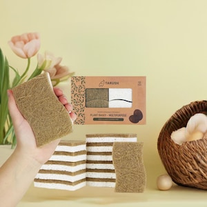 Eco-Friendly 12 Pack Natural Kitchen Sponges