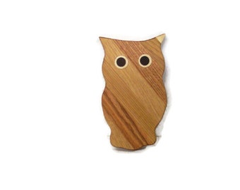 Small OWL  Cutting Board Handcrafted from Mixed Hardwoods