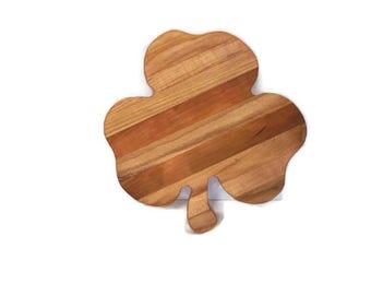 Big Shamrock Cutting Board  Handcrafted from Mixed Hardwoods