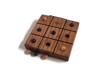 Tic Tac Toe Portable Game with Ball Storage