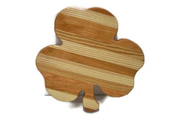 Big Shamrock Cutting Board  Handcrafted from Mixed Hardwoods