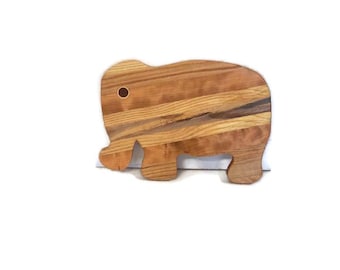 BIG Elephant Cutting Board Handcrafted from Mixed hardwoods