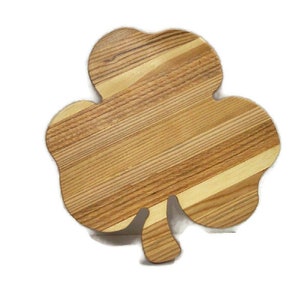 14&quot; Charcuterie Shamrock Board, Cutting Board,  Handcrafted from Mixed Hardwoods