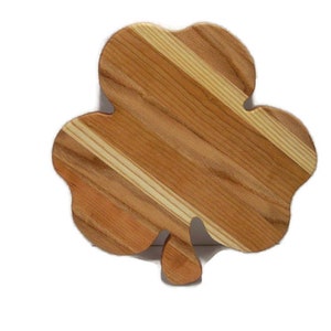 14&quot; Charcuterie Shamrock Board, Cutting Board,  Handcrafted from Mixed Hardwoods