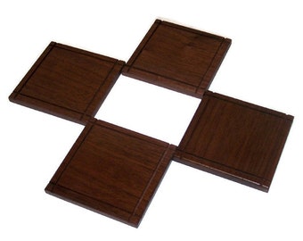 Walnut Square Coasters (set of 4)