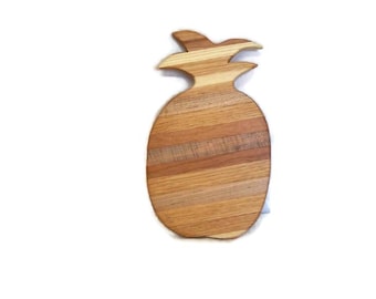 Pineapple Cutting Board Handcrafted from Mixed Hardwoods