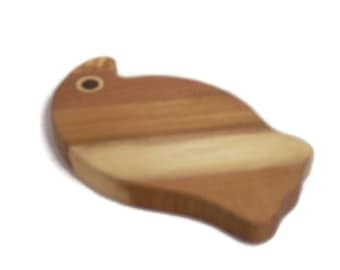 Small Penguin Cutting Board Handcrafted from Mixed Hardwoods