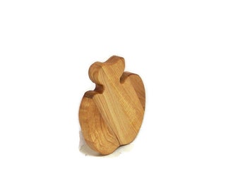 Small Apple Cutting Board Handcrafted from Mixed Hardwoods