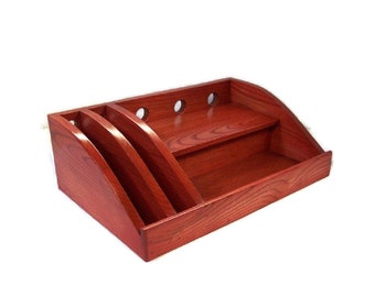 Ash Charging Station in Crimson Fire with Slots, USB Surge Protector