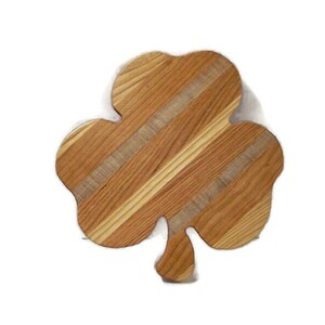 14&quot; Charcuterie Shamrock Board, Cutting Board, Handcrafted from Mixed Hardwoods