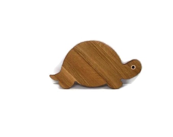 Turtle Cutting Board Handcrafted from Mixed Hardwoods