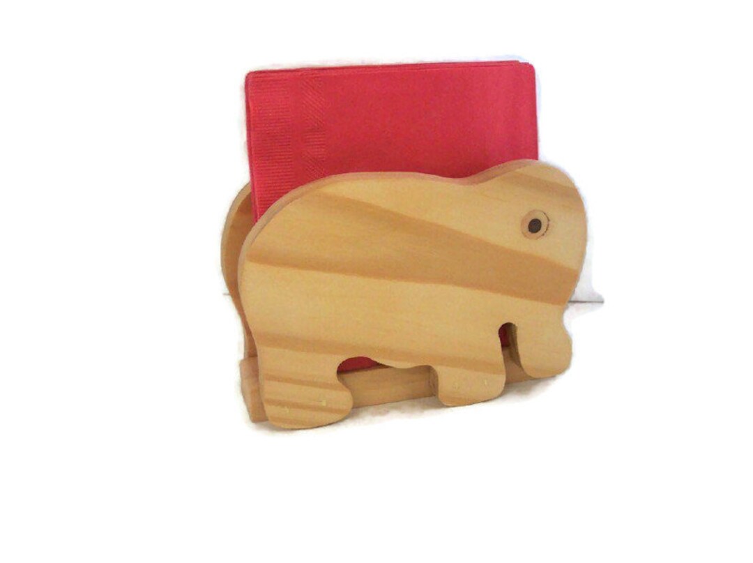 Elephant Napkin Holder, Animal Napkin Holder, Wooden Napkin Holder