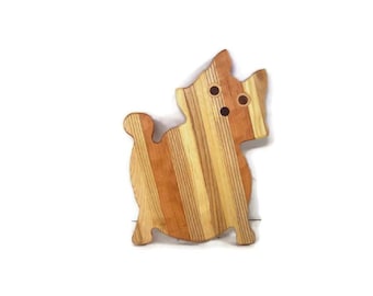 Fat Cat Cutting Board Handcrafted from Mixed Hardwoods