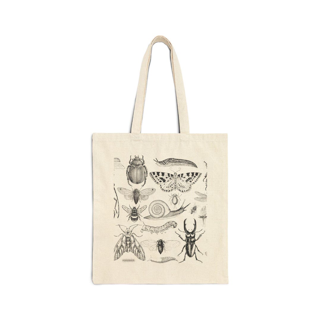 Beetles Of The World Canvas Tote Bag - Reusable Natural Cotton Shopping Bag | Two Sizes Available - View #10
