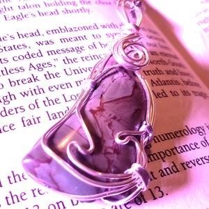 Green Jasper with Brown Streaks Wire Wrapped in Silver Picture Jasper Pendant