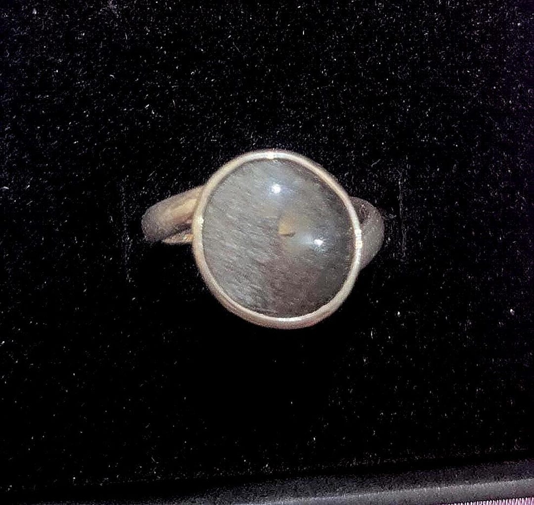 Silver Obsidian Ring Etsy