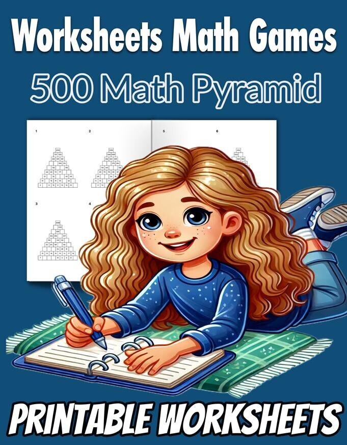 Worksheets Math Games: 500 Math Pyramid Bundle Printable Worksheets - Etsy