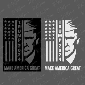 Téléchargement numérique du drapeau Donald Trump 2024 - Fichiers SVG et PNG pour chemises, mugs, décalcomanies