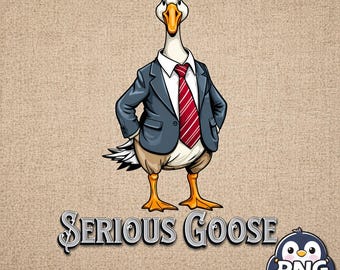 Funny Serious Goose PNG Sarcastic Goose Shirt Design