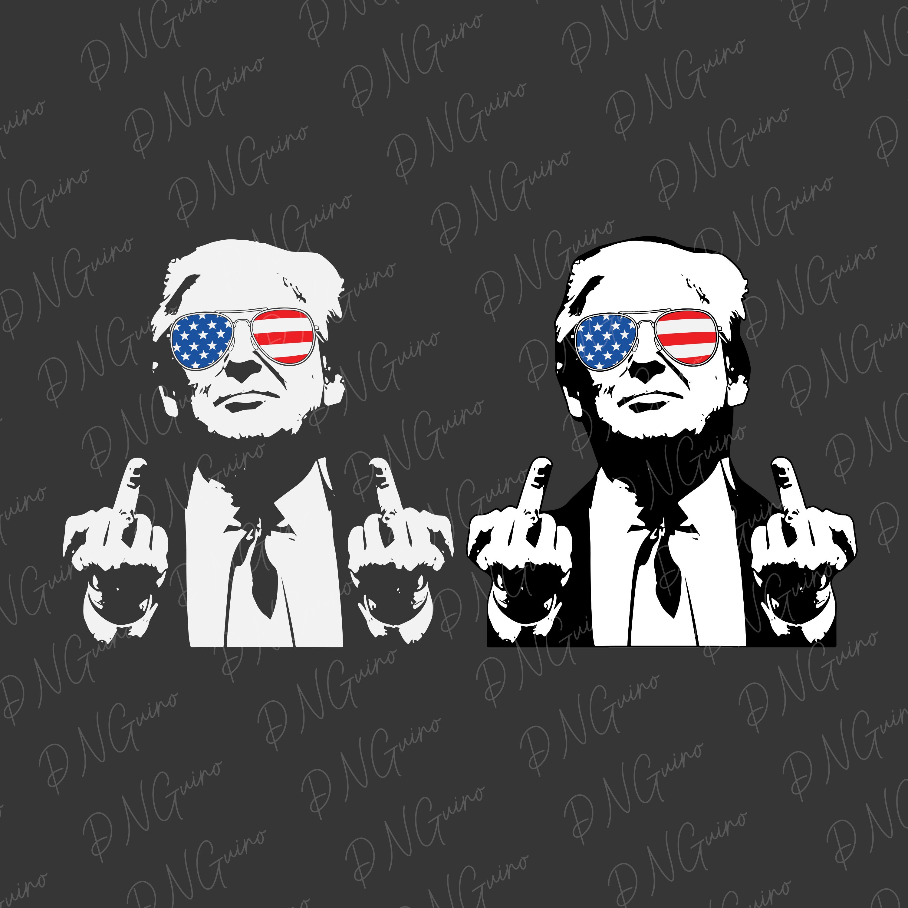 Trump Middle Finger - PNG SVG Instant Download