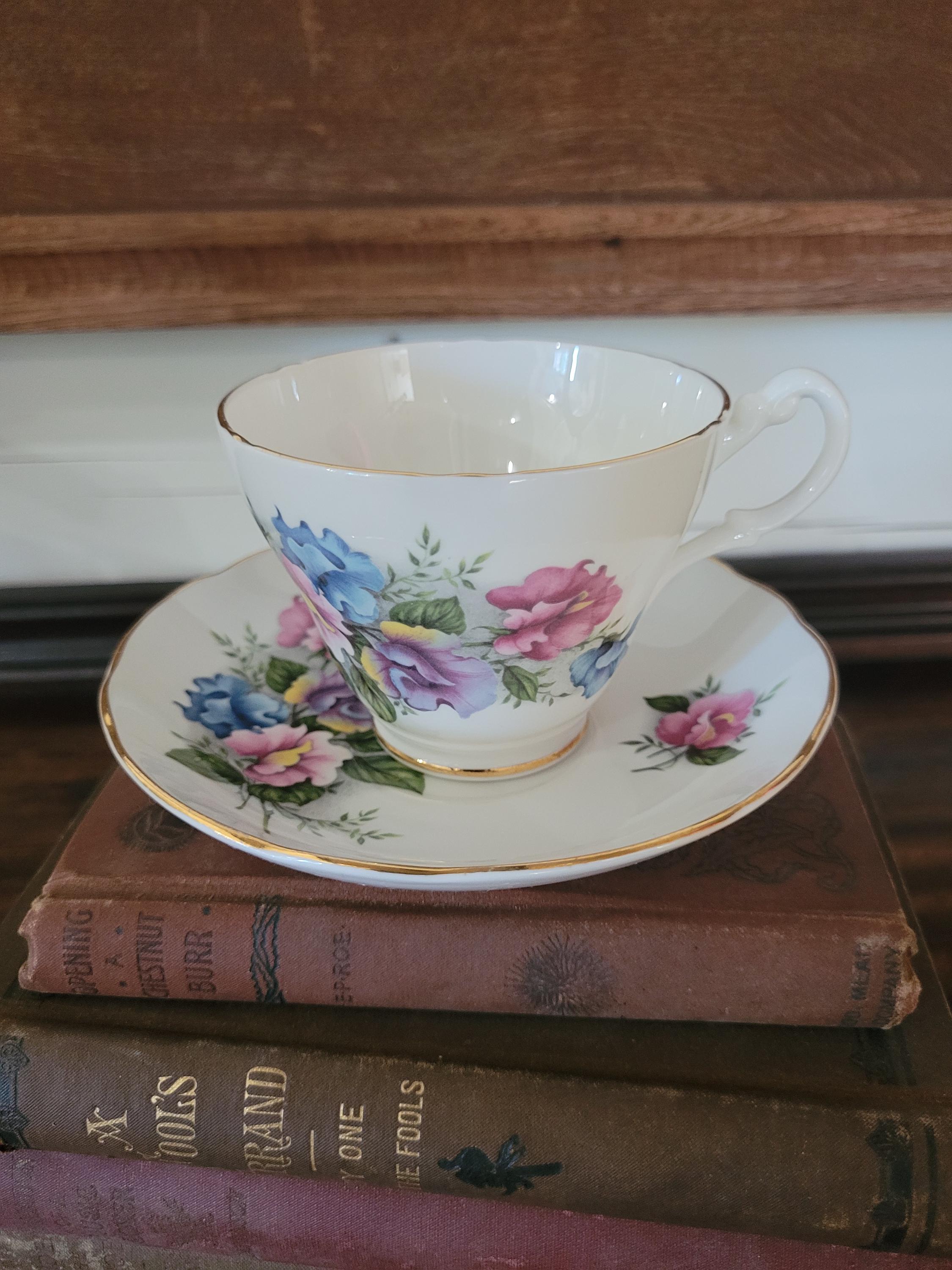 Allyn Nelson Collection Vintage Teacup and Saucer Fine Bone China