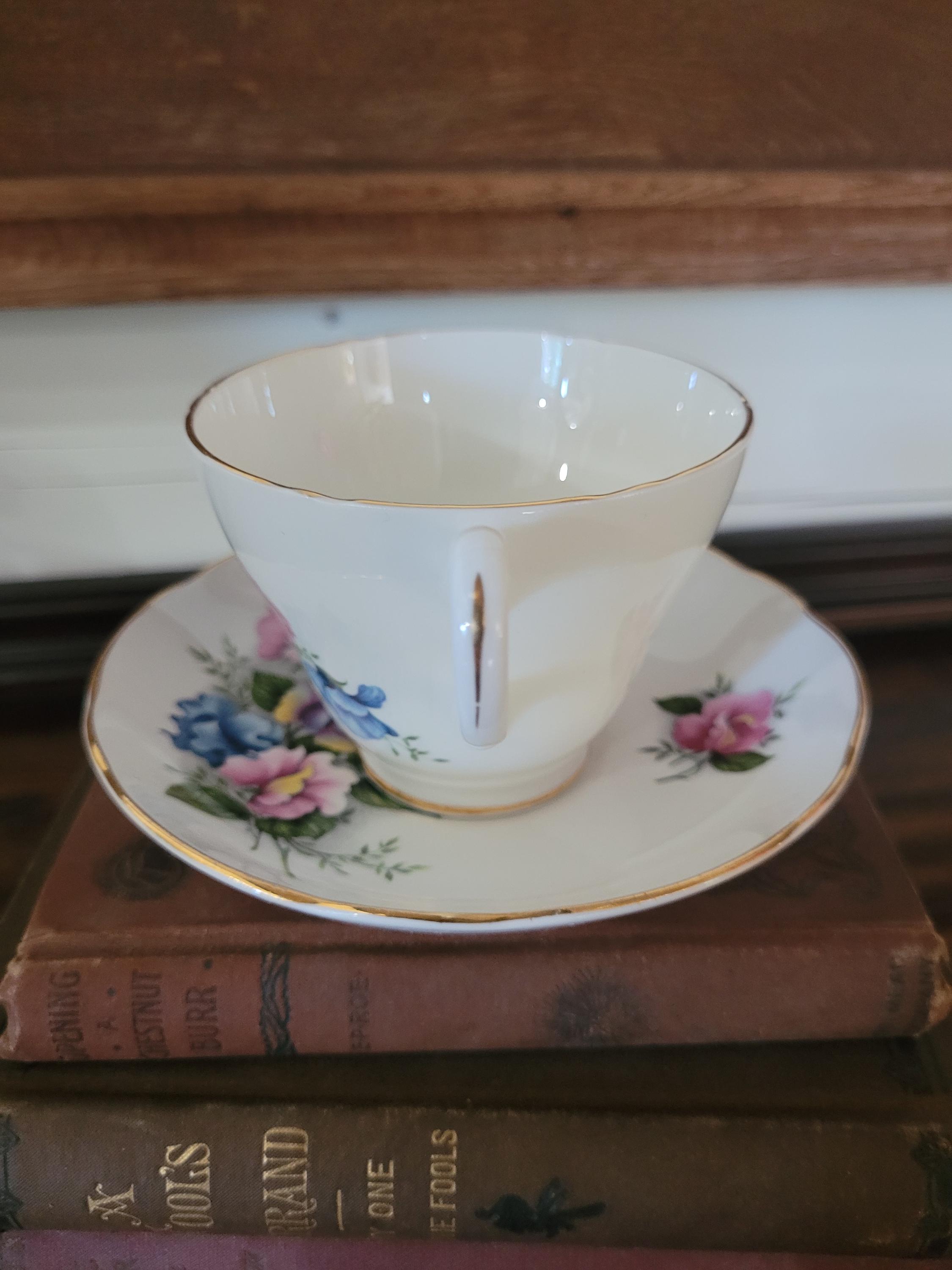 Allyn Nelson Collection Vintage Teacup and Saucer Fine Bone China