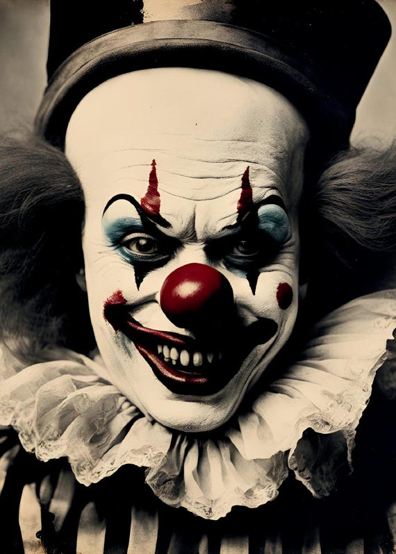 Amscan Grusel-Clown Deko-Set – 33 Teile Für Horror-Party, Inkl. 3 Poster (82,5 X 165 Cm) Und Motiv-Ausschnitte