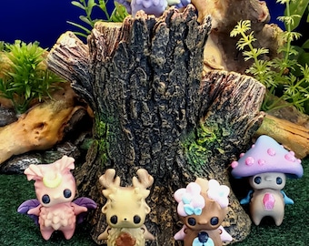 3D Printed Articulated Mini Forest Pixies -  Fidget Friends, Decor.