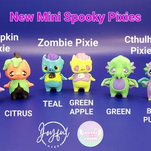3D Printed Mini Spooky Pixies - Articulated Fidget Friends, Decor.