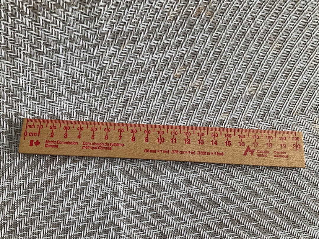Canadian Micr Ruler Vintage Wood Canadian Metric Advertising Ruler - Etsy