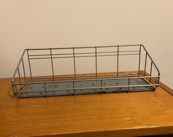 Single metal wire shelf rack, spice rack, bathroom rack, industrial farmhouse decor