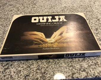 Ouija  board, Ouija game, Talking board, 1950's-1960's William Fuld Ouija Board,  Parker Brothers with original box