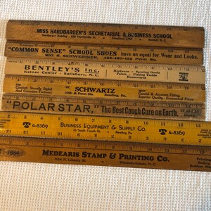 Vintage Advertising Wood Rulers 12 , 15 - Etsy