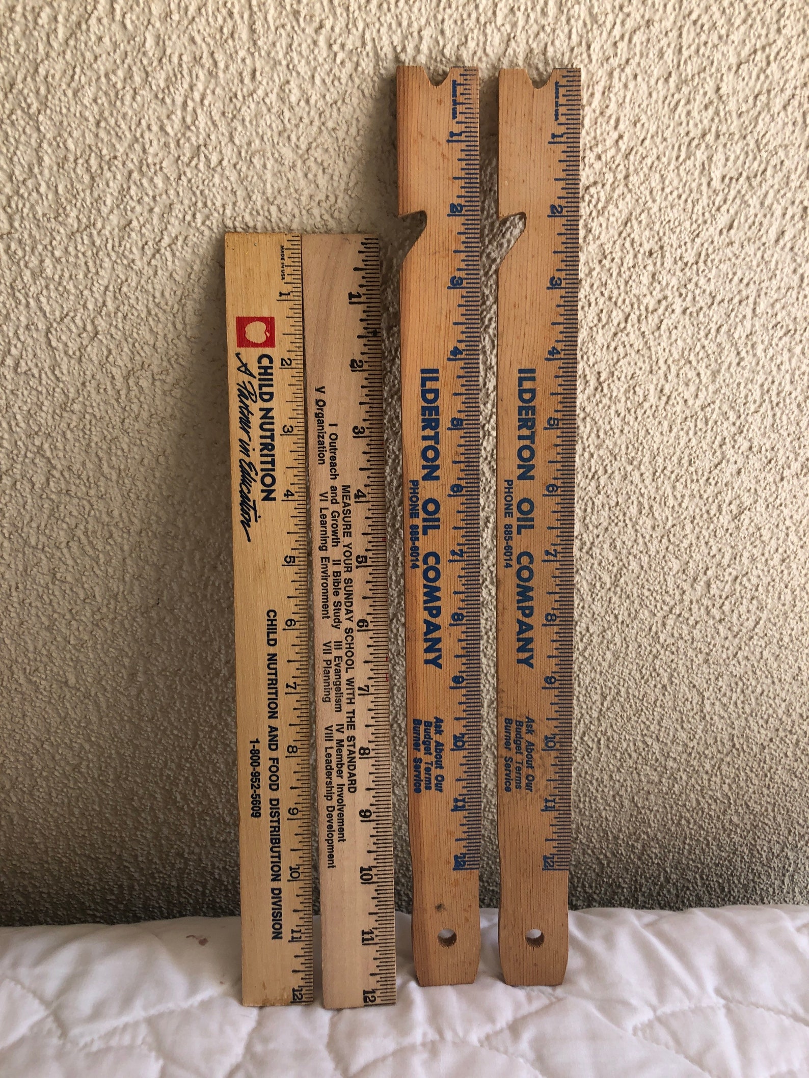 Vintage wooden rulers four adverting wood ruler ad ruler Etsy