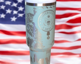ARMY Tumbler Wrap png, Army, USA, American Flag, America, Stanley Tumbler Wrap, Military PNG, tumbler png, full wrap png, 40 oz tumbler wrap