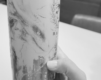 Fourth Wing, Violet Sorrengail, Basgiath, Dragons, Full Tumbler Wrap, PNG, Digital File ONLY, for engraving, with and without Stanley Logo.