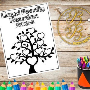 PRINTABLE Family Reunion Coloring Placemat, Digital File, Printable, Reunion Activity Mat, Family Reunion Coloring Pages