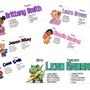 Custom Back to School Envelopes,  Instant Download, Student School Envelopes, Kids Envelopes, Teacher Envelopes, #10 Envelopes